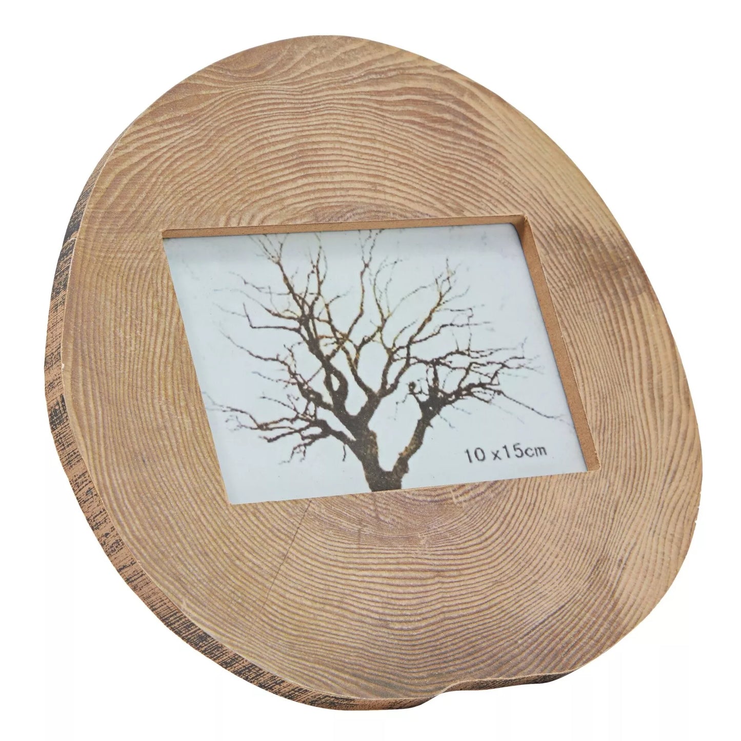 Wood Tree Trunk Picture Frame, 4x6-Inch