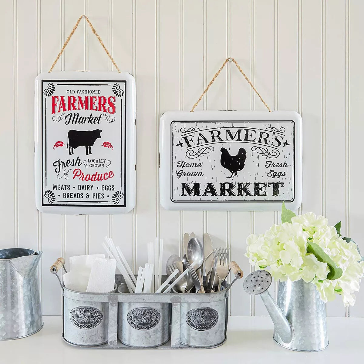 Entry Hanging Farmhouse Metal Sign Decor