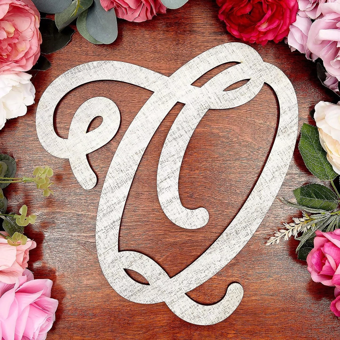 Wooden Monogram Alphabet Letter Q