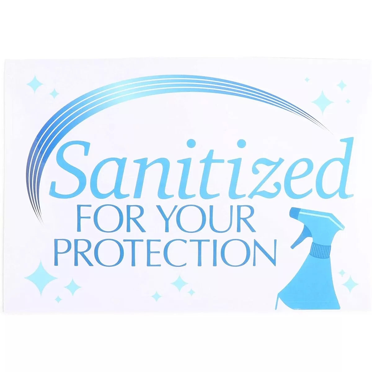 12-Pack 'Cleaned for Your Protection' Signs for Businesses