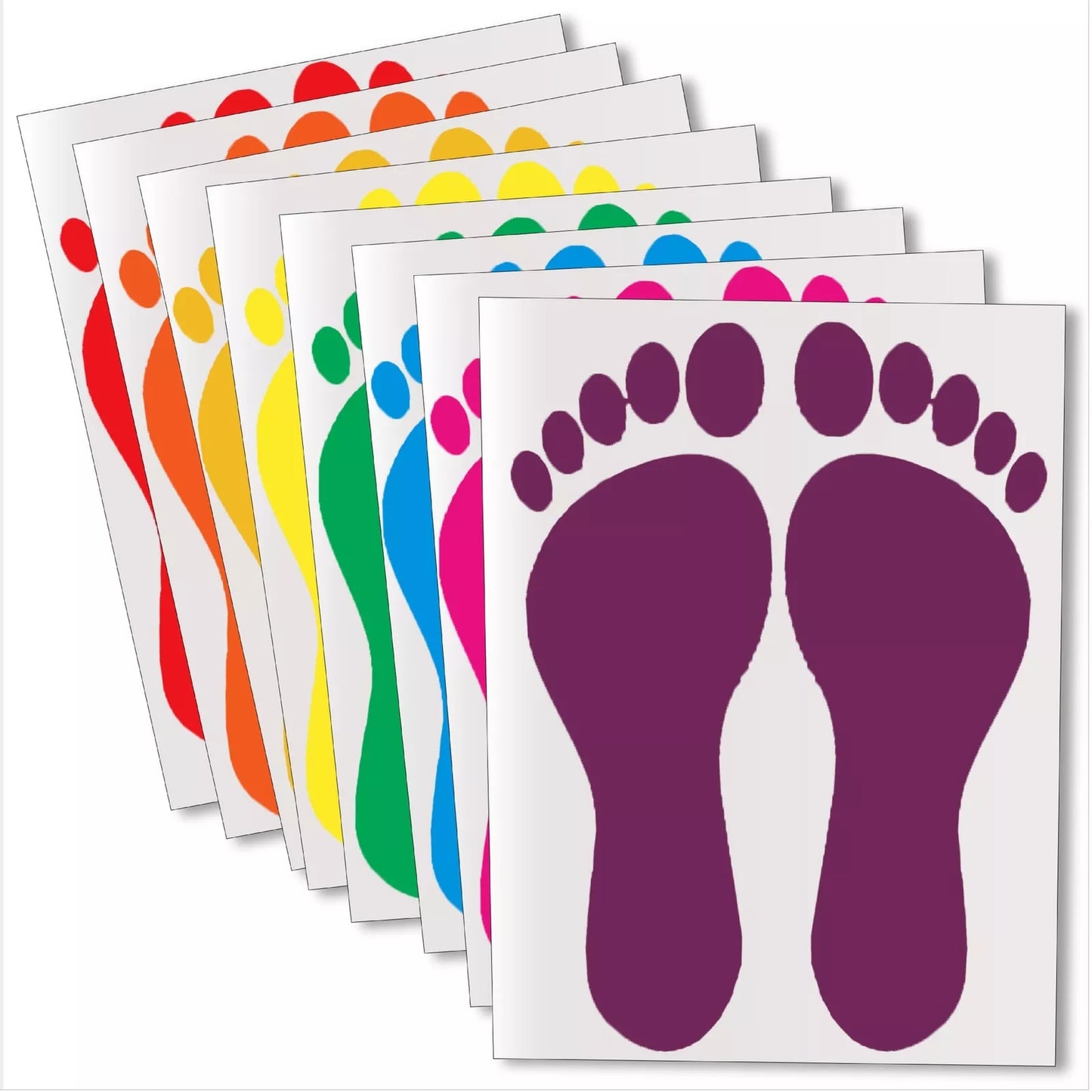 32 Pairs Kids Footprint Decal Stickers