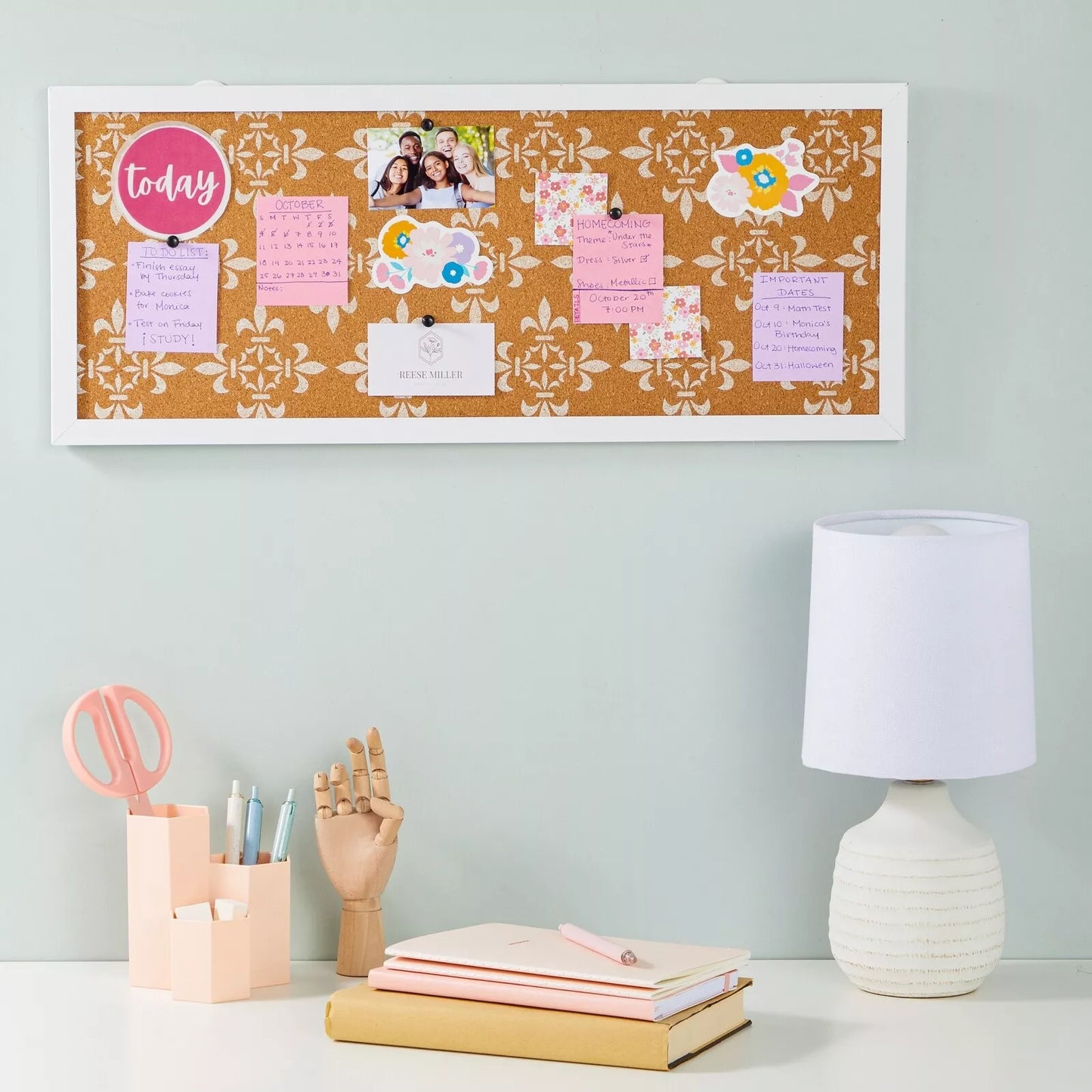 Framed Decorative Cork Board for Walls