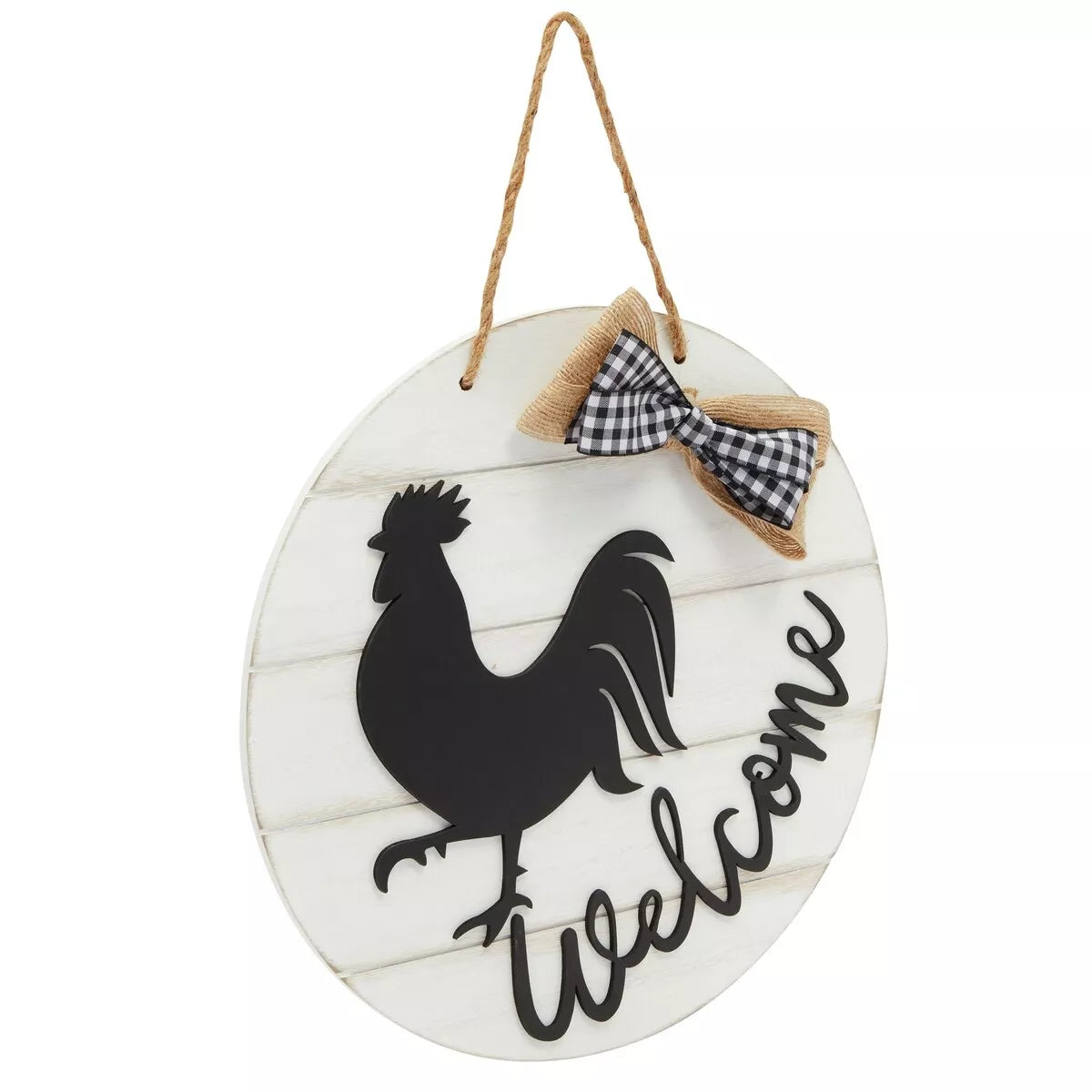 Farmhouse Welcome Hello Porch Sign With Chicken Cutout