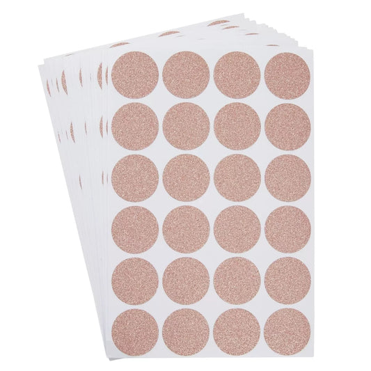 360x Round Envelop Sealing Stickers Round Glitter Dot, Sparkle for Wedding 1"