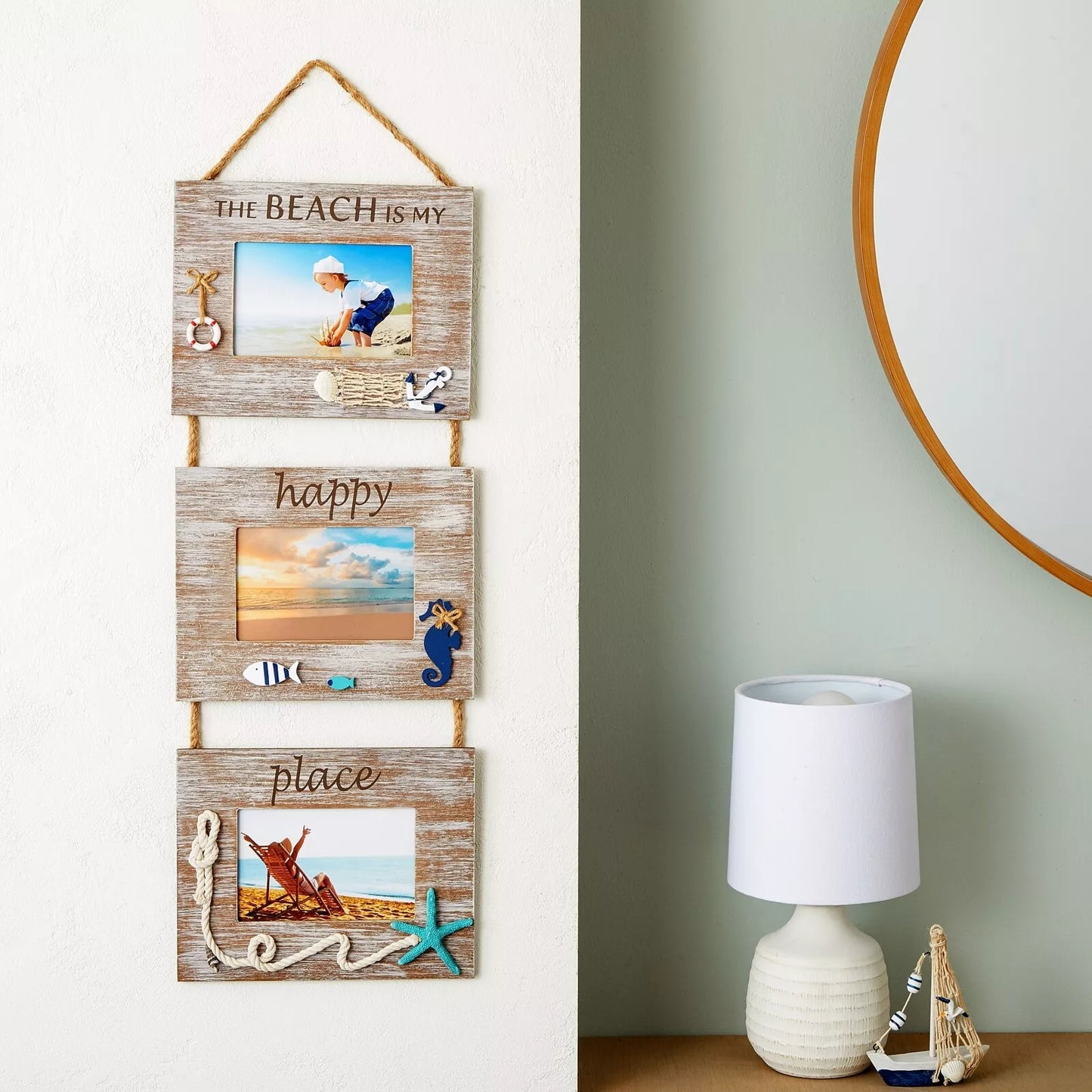 Hanging Beach Picture Frames for 4x6 Photos