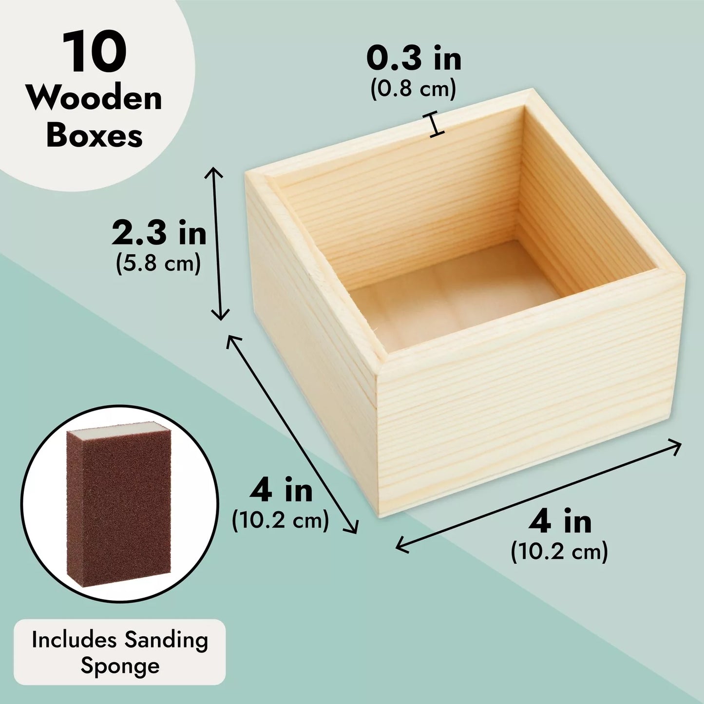 10 Small Unfinished Wooden Boxes