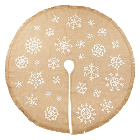 60-Inch Burlap Christmas Tree Skirt