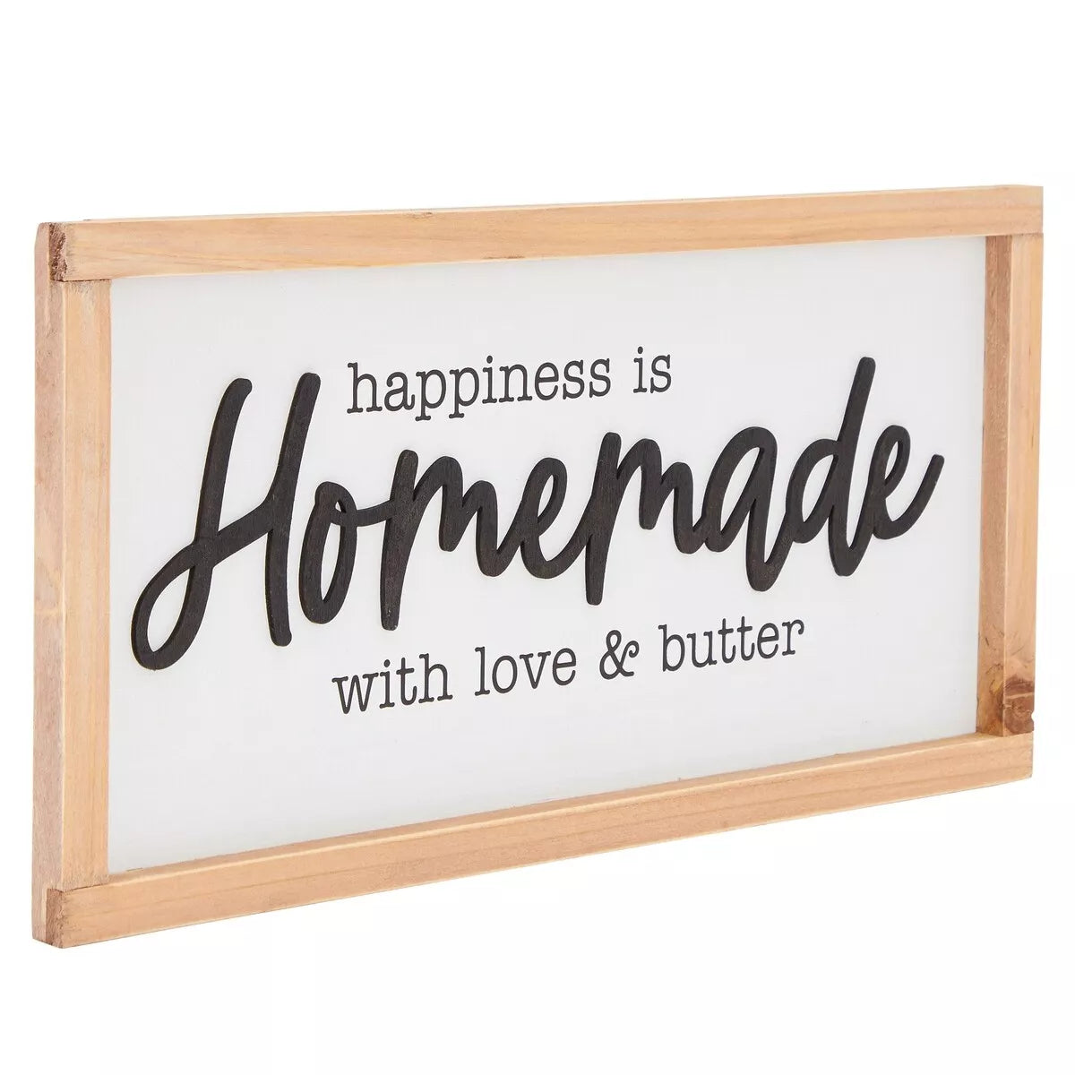 Happiness is Homemade Sign, Wooden Farmhouse Kitchen