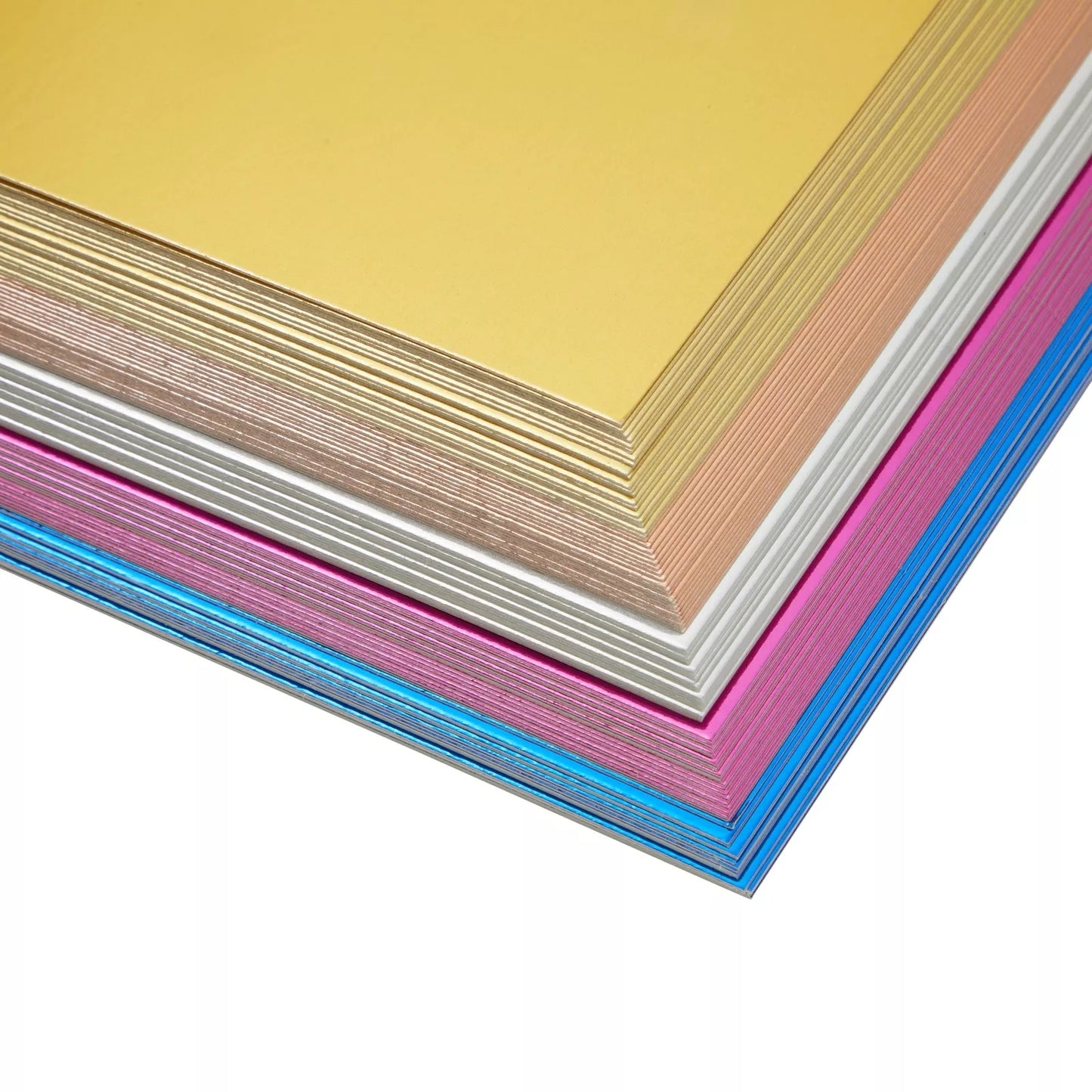 100 Sheets Metallic Paper, 5 Colors, 8.5x11 Inch