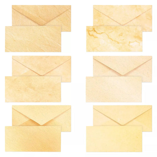 48-Pack Decorative Vintage Envelopes, 6 Designs