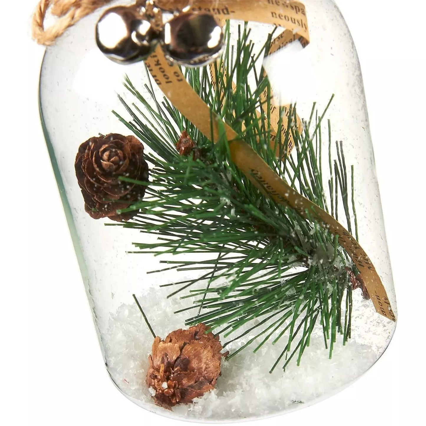 3-Pack Christmas Decorations Hanging Glass Ornaments