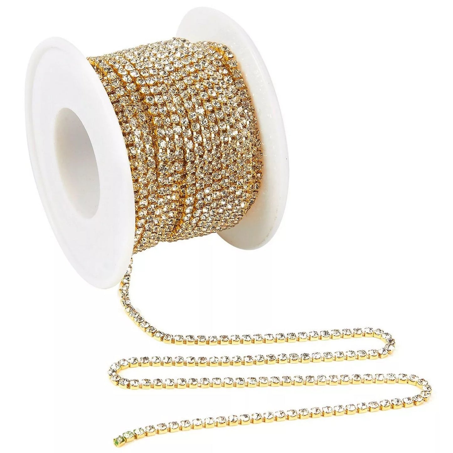 11 Yards Gold Rhinestone Chain 2mm Trim String