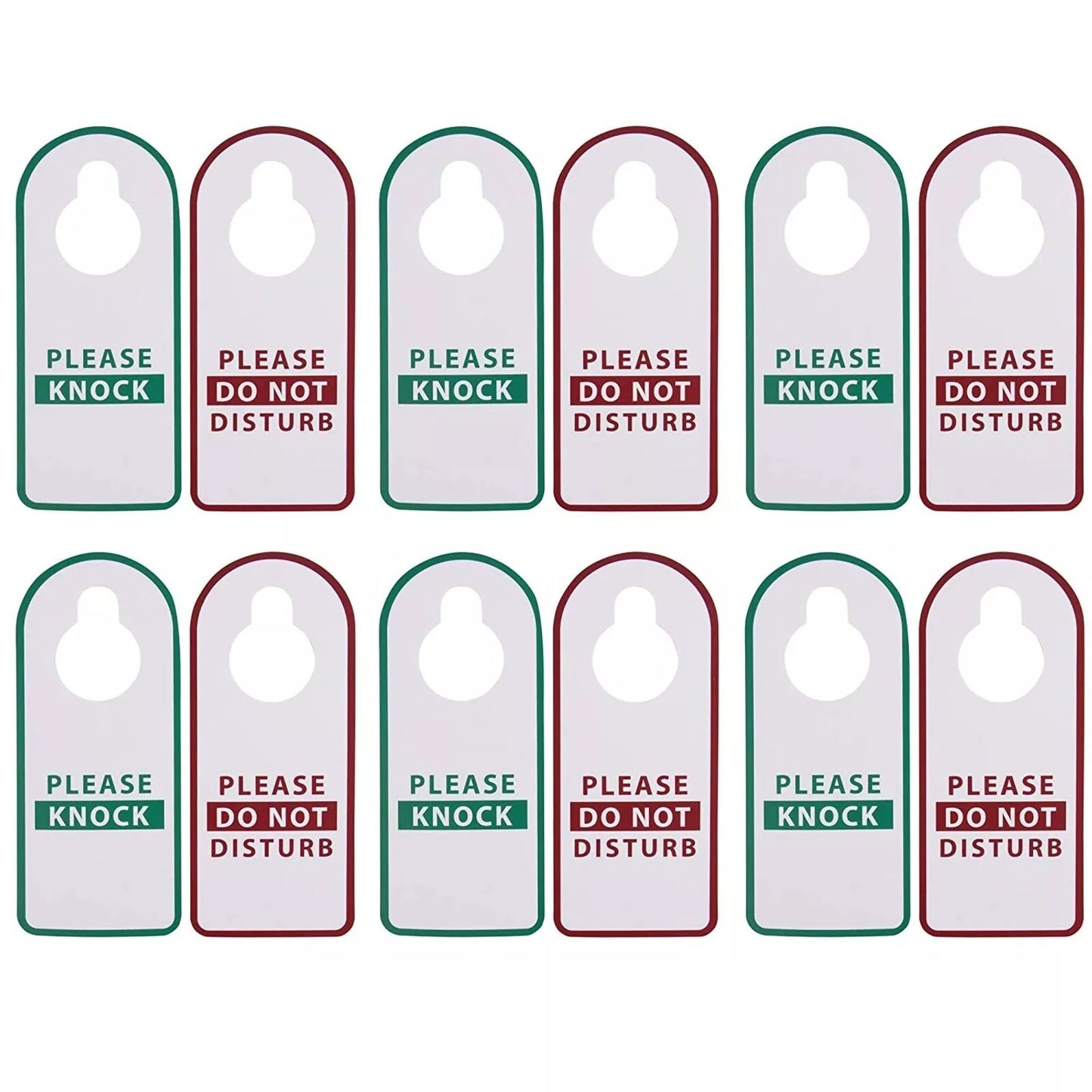 12-Pack Do Not Disturb Signs Please Knock Door Hangers Plastic