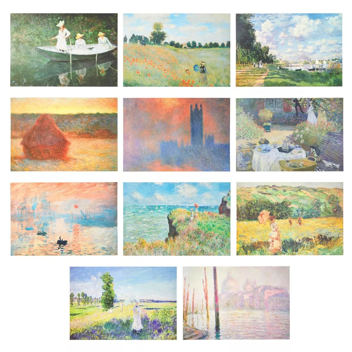 Set of 20 Claude Monet Posters 13x19-Inch