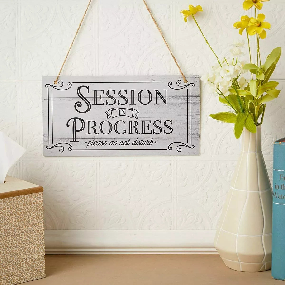 2-Pack Hanging Door Signs for Therapist