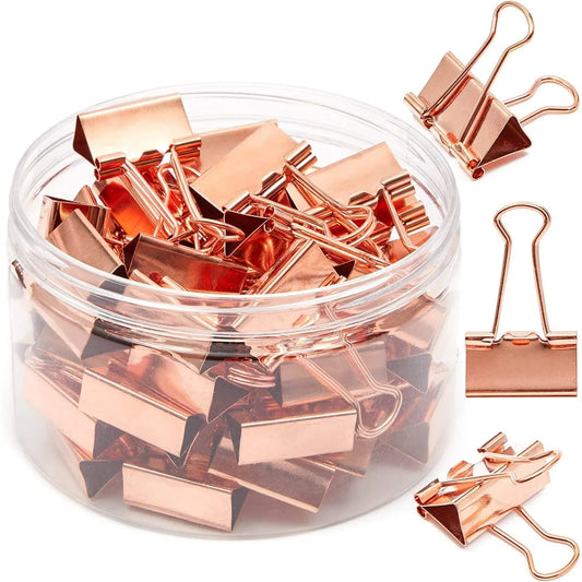 50 Pack Medium Binder Clips for Office & School (1 inch)