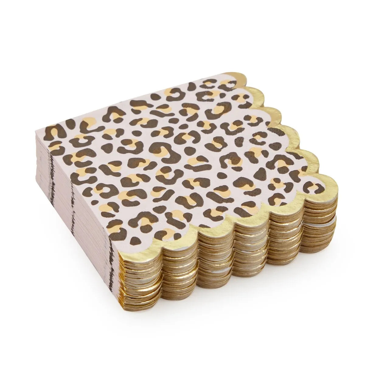 Leopard Print Cocktail Napkins (5 x 5 In, 50 Pack)