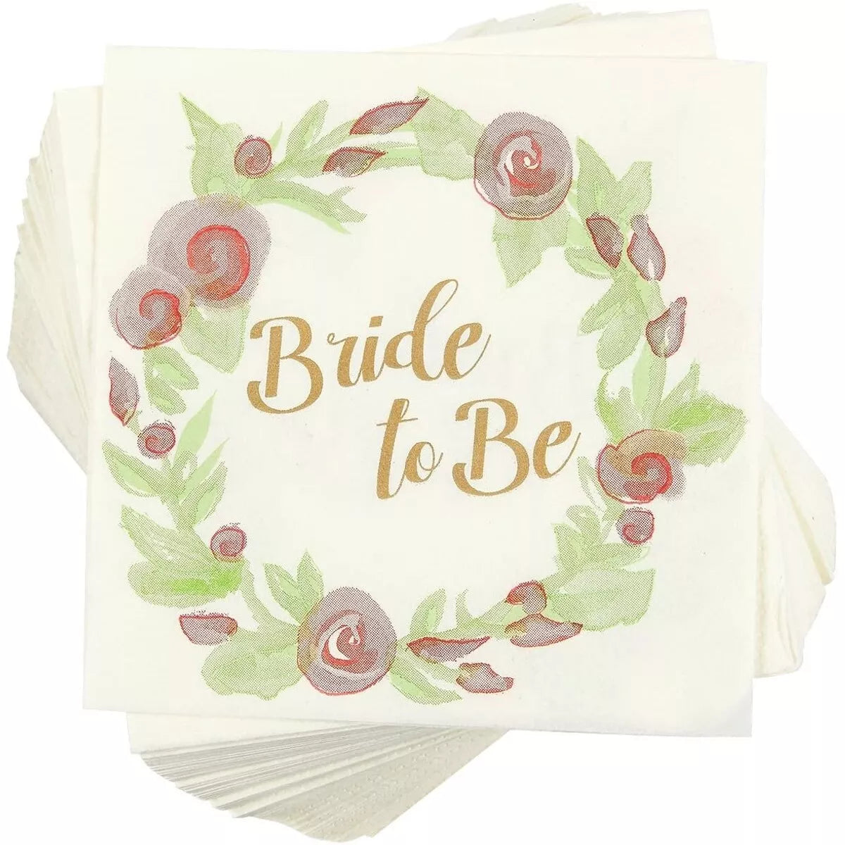 100 "Bride to Be" Cocktail Napkins - 5 in