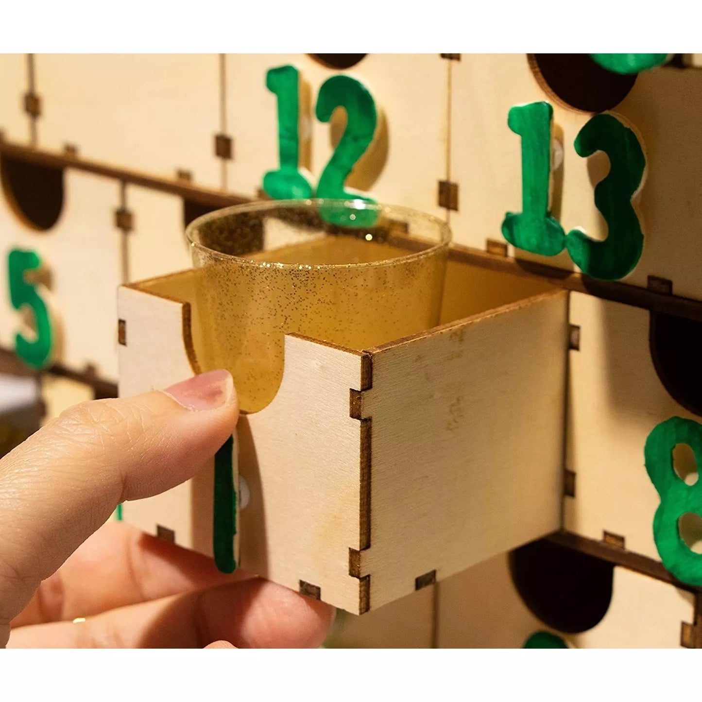 Unfinished Wooden Advent Calendar with 24 Drawers