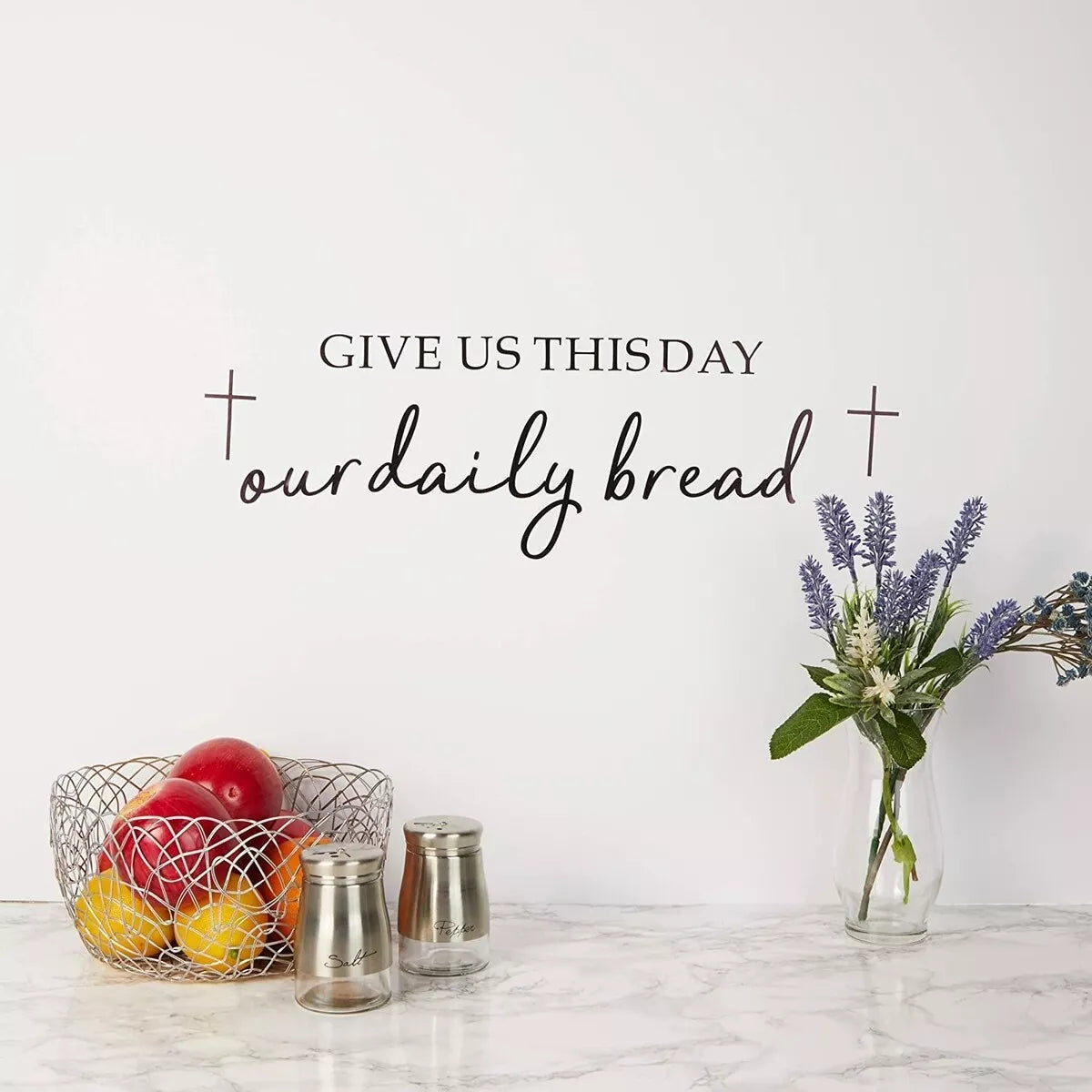 Home Kitchen Quotes Wall Decals 'Give Us This Day Our Daily Bread'