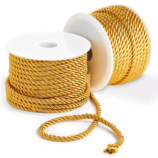 36 Yards 5mm Twisted Gold Cord