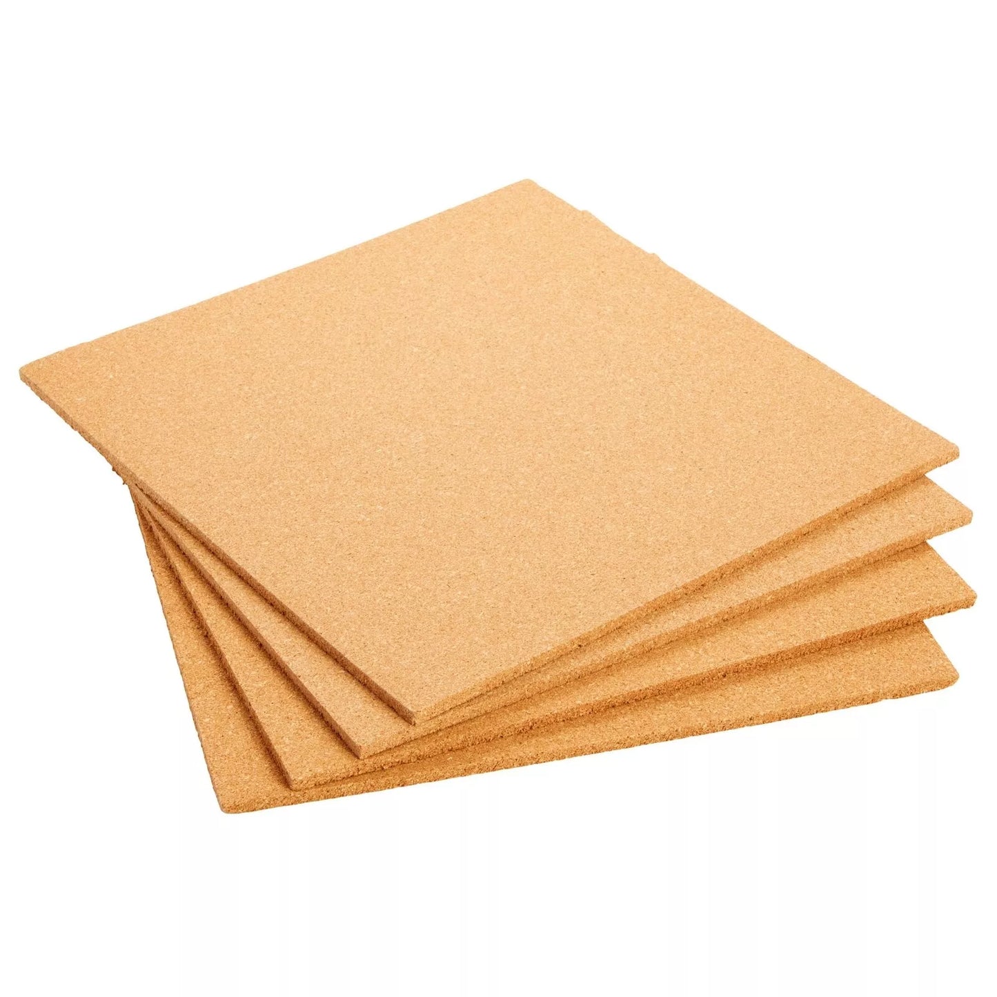 4-Pack Cork Bulletin Boards, 1/4 Inch Cork Tile Boards