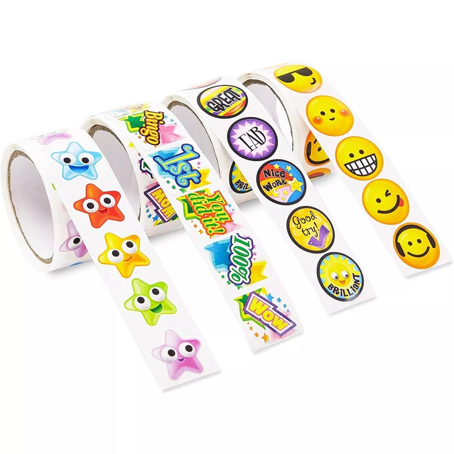 Reward Achievement Stickers Roll for Kids - 600 Pieces