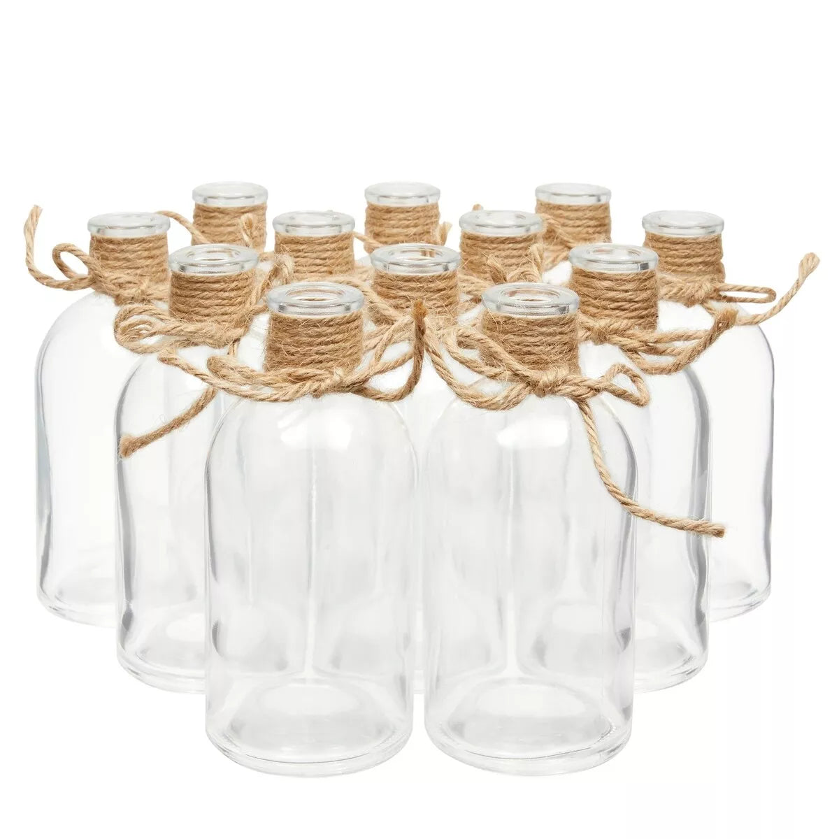 12-Pack Small Glass Bud Vases