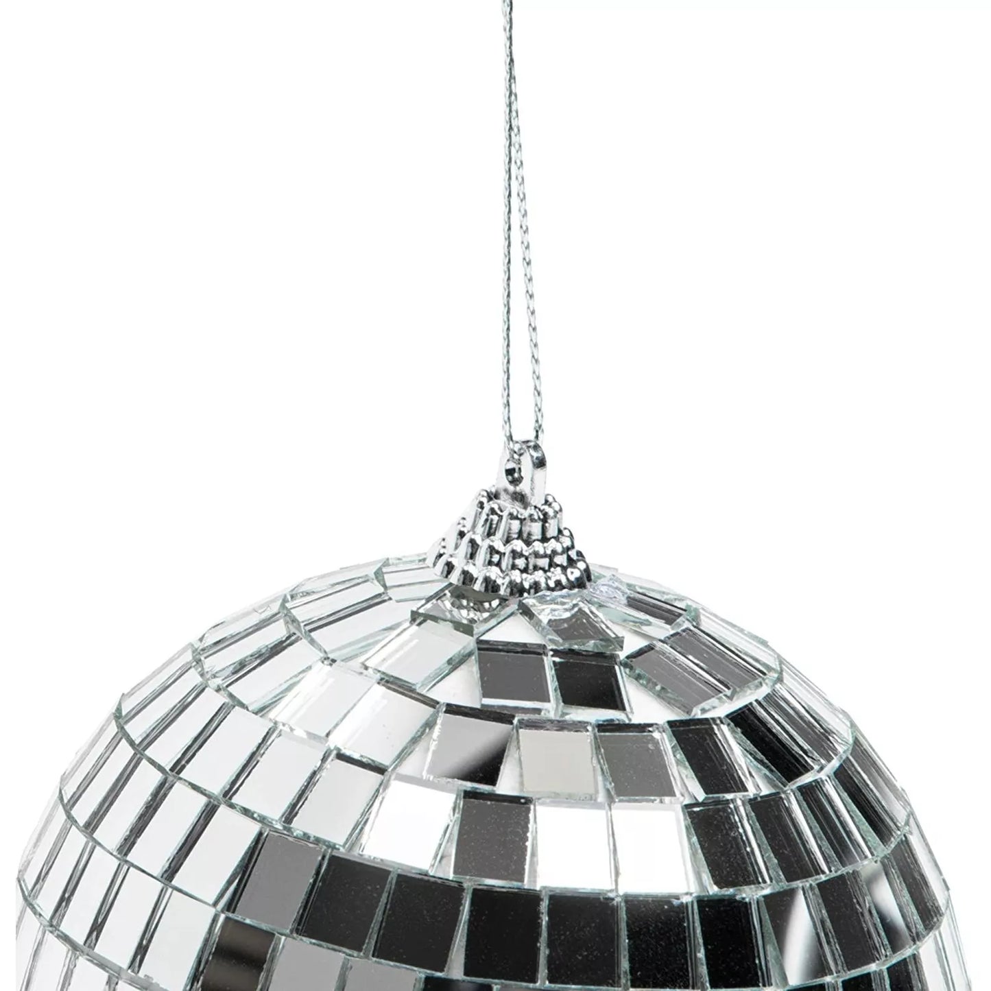 6-Pack 4-Inch Disco Ball Ornaments Hanging Christmas Tree