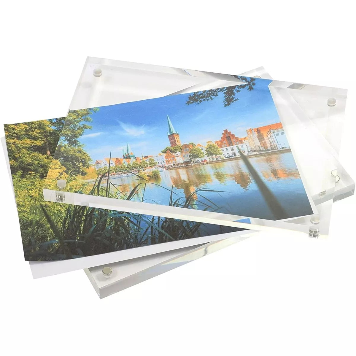 2-Pack Acrylic Picture Frames Clear Photo Holders