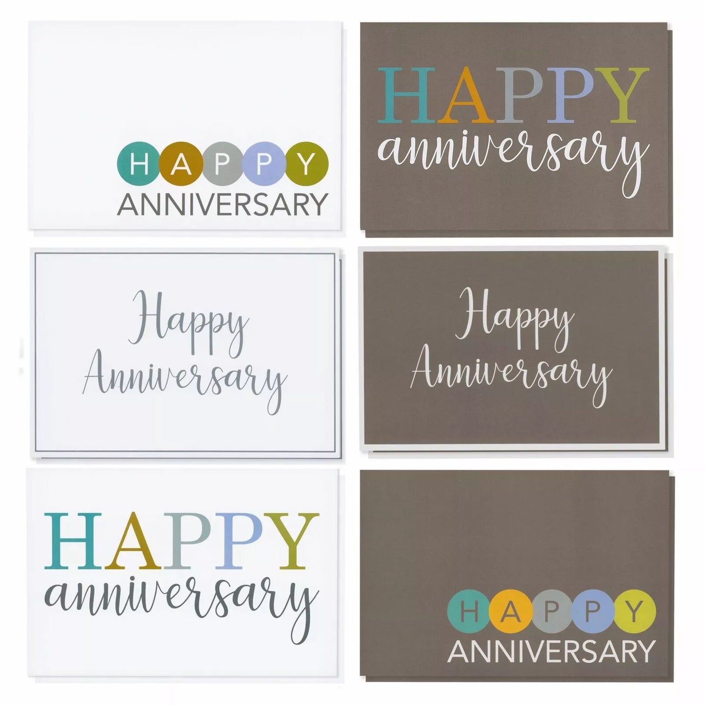 36-Pack 4x6" Happy Anniversary Cards with Envelopes, Blank