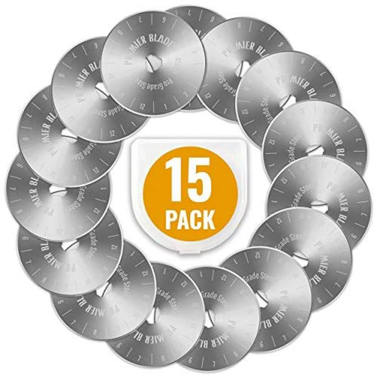 15-Pack 45mm Rotary Cutter Blades