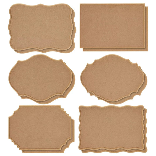 12-Pack Unfinished Wooden Plaque Signs