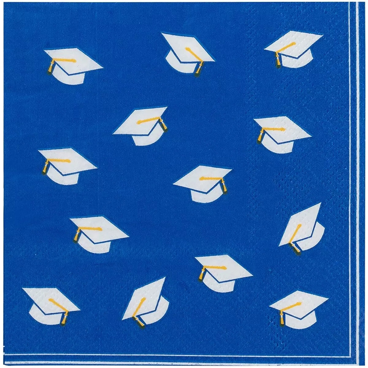 Cocktail Napkins - 100-Pack Graduation Caps Disposable Paper Napkins, 3-Ply