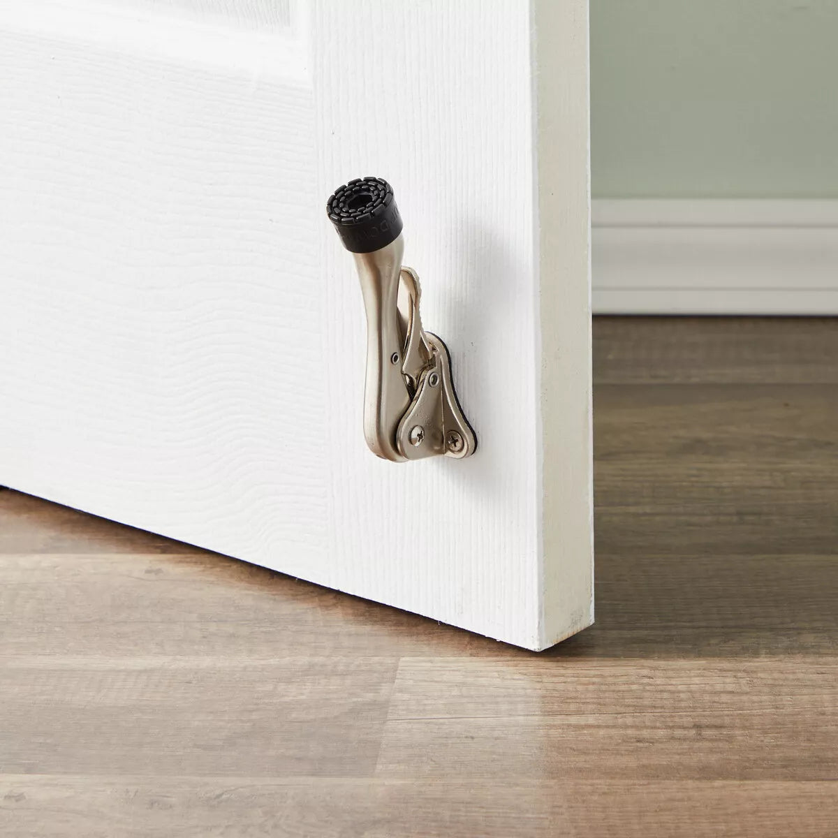 4-Pack Kickdown Door Stops with Rubber Tip and Spring Lever