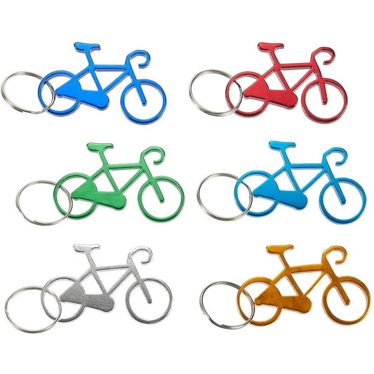 12-Pack Keychain Bottle Openers - Bicycle Design