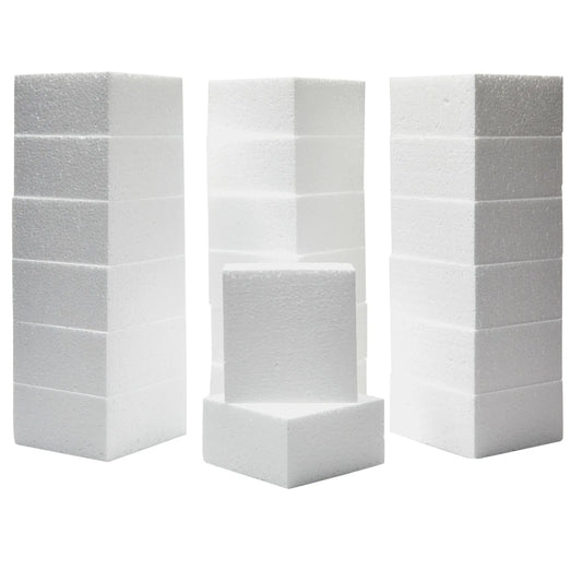 20-Pack White Foam Blocks for Crafts & Floral Arrangements