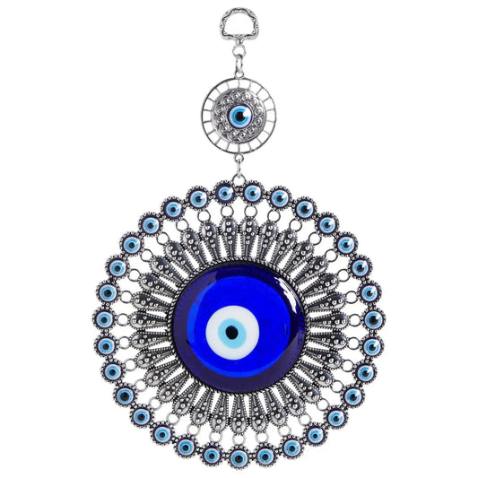 Turkish Eye Wall Hanging Blue Glass 5 Inches