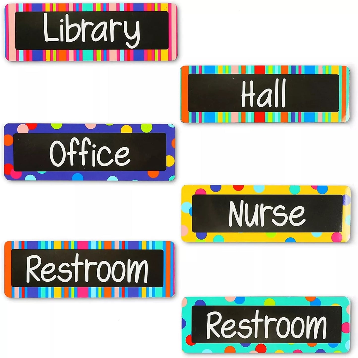 6 Pack Magnets for Locker or Fridge - Classroom Whiteboard Accessories