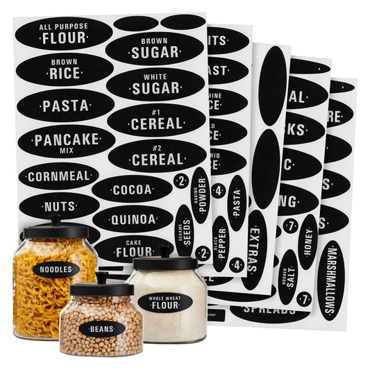 158 Chalkboard Pantry Labels for Food Containers