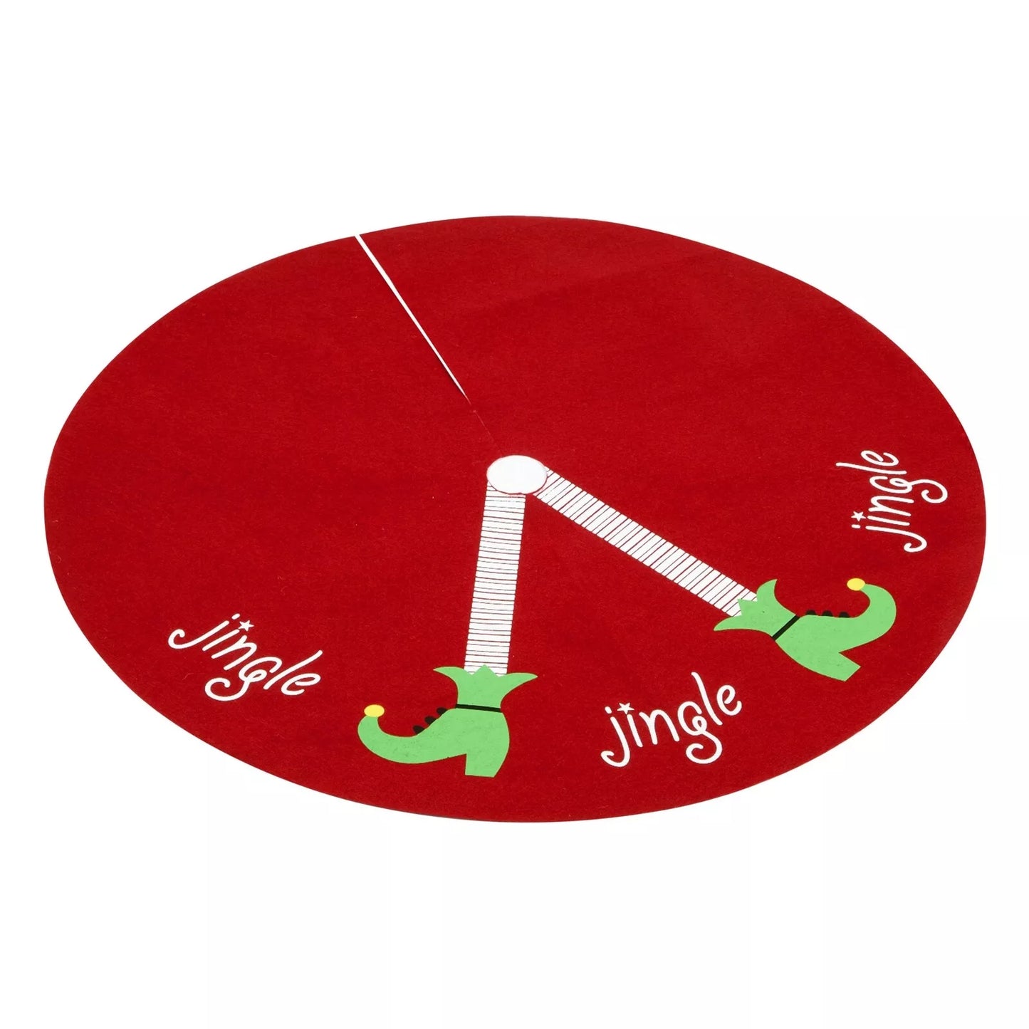 Elf Red Christmas Tree Skirt 30-Inch