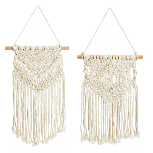 2-Pack Bohemian Macrame Wall Hangings