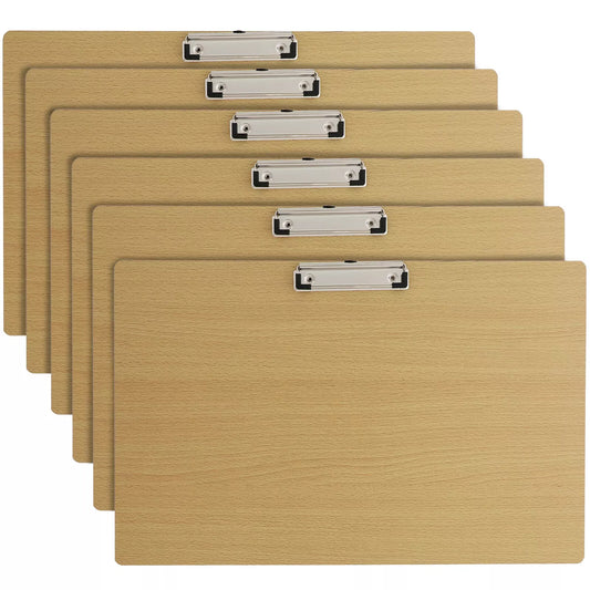 6 Pack Extra Large Clipboards in Landscape Layout, Drawing Boards, 19.5x12.5 in