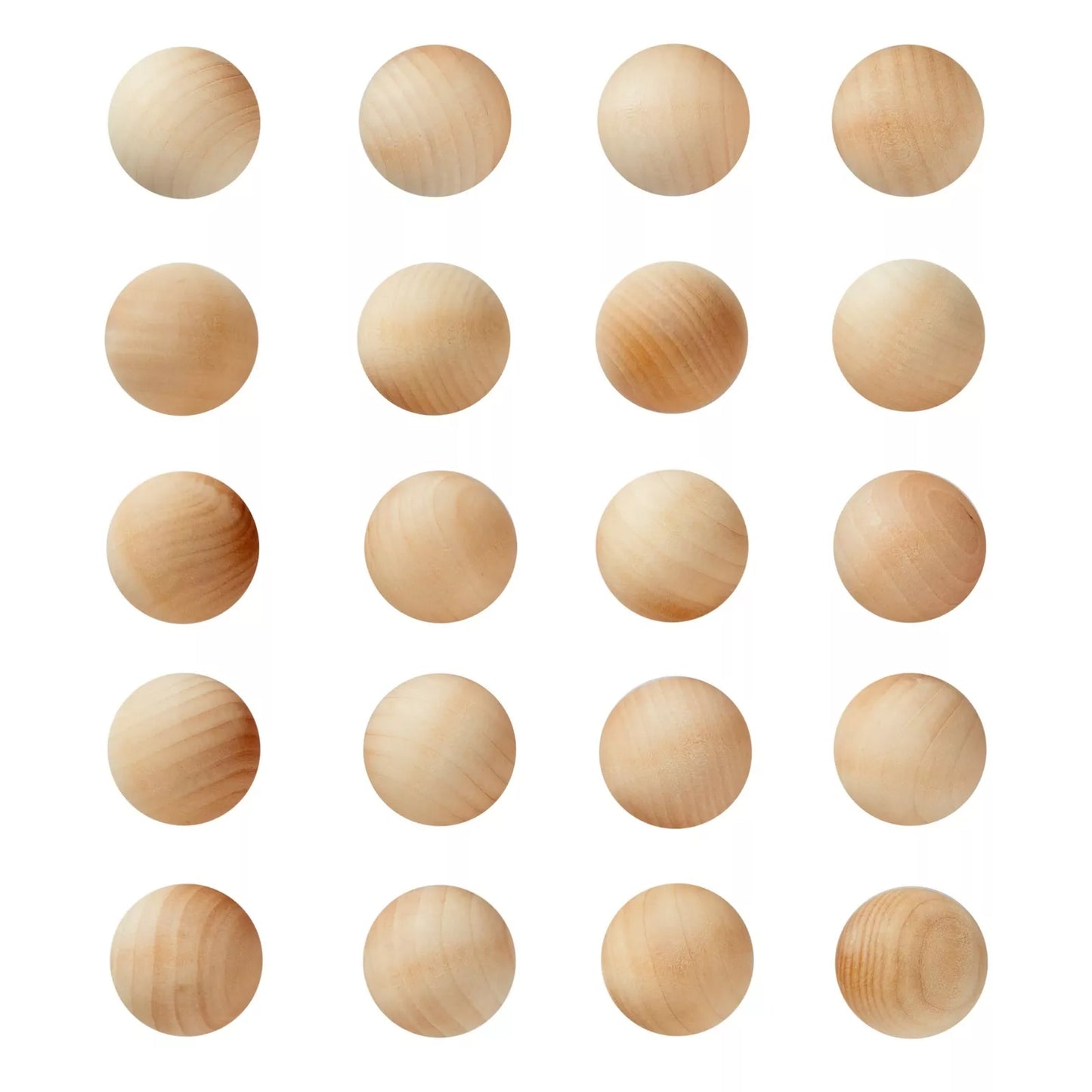 20-Pack 1.5-Inch Wooden Balls Unfinished Wood Spheres