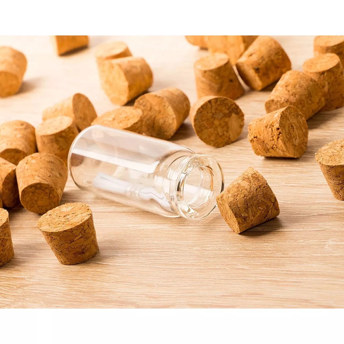 100x Small Mini Cork Stoppers Tapered Bottle Plugs