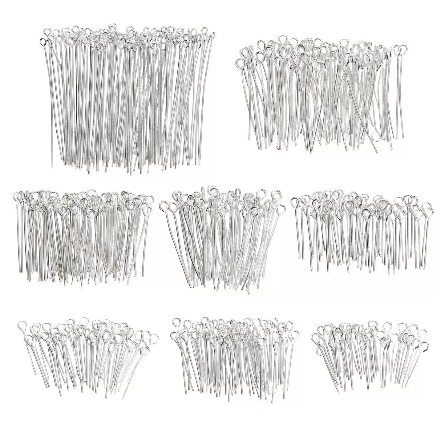 1200-Piece 20-Gauge Eye Pins for Jewelry Making