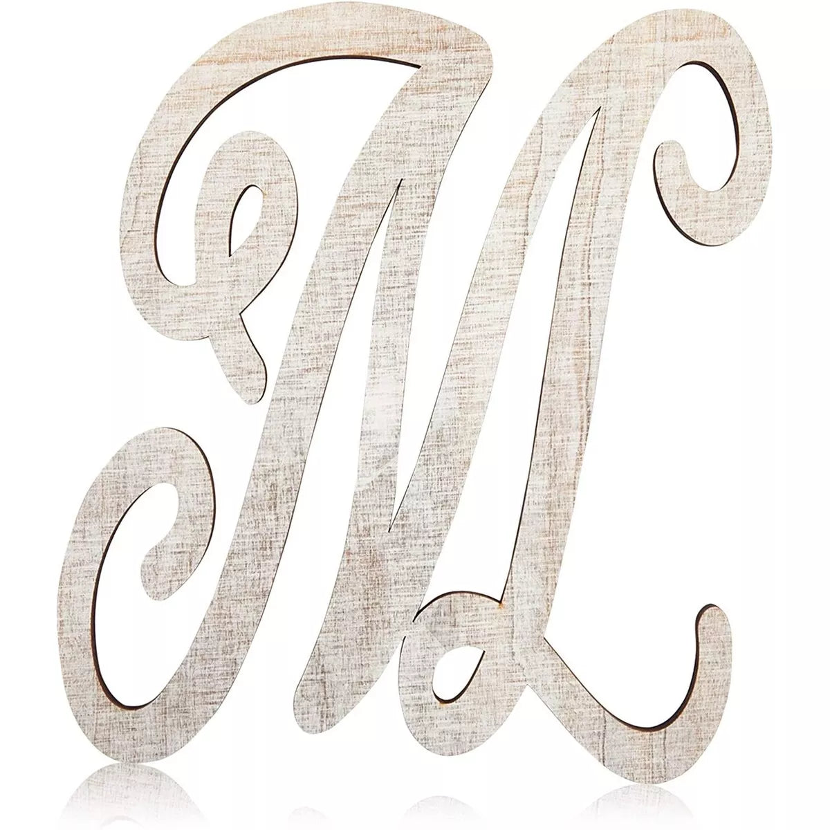 Rustic Wood Monogram Alphabet Letter M