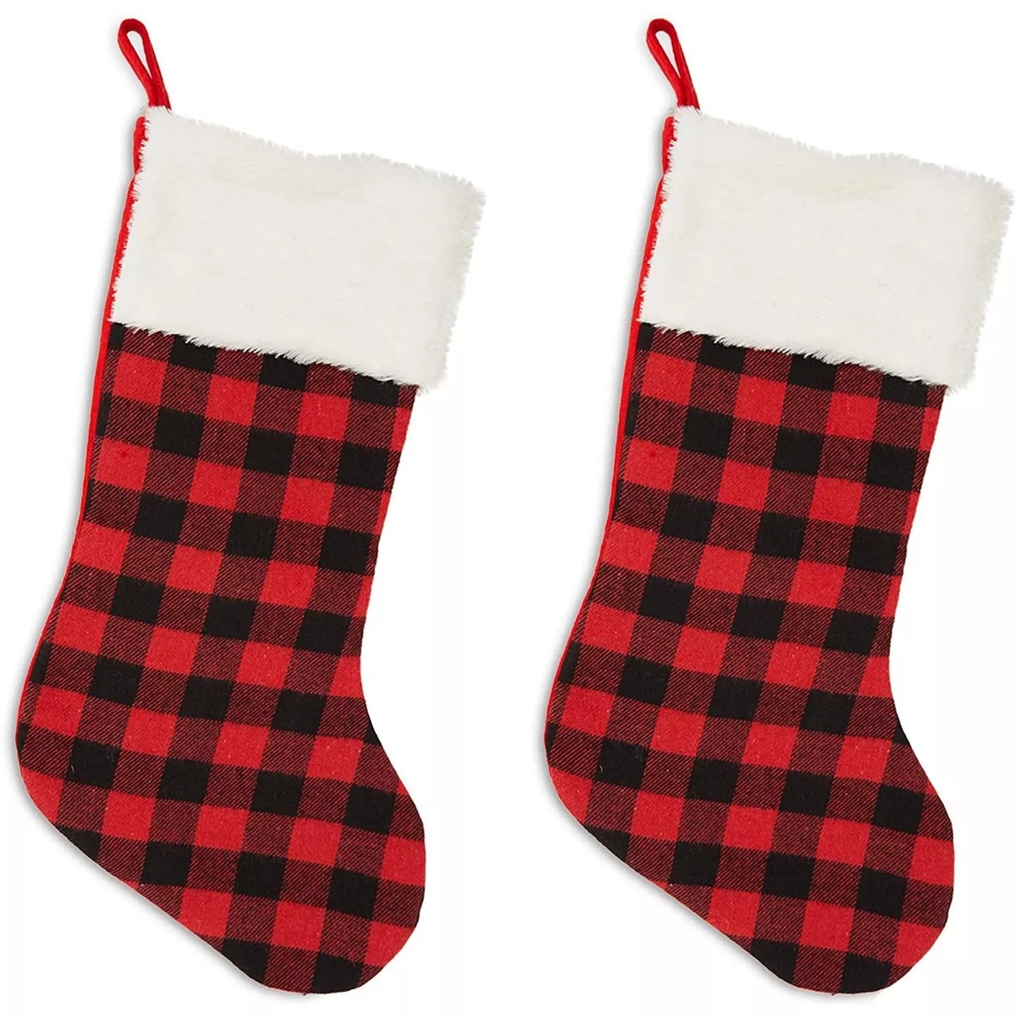 4-Pack Buffalo Plaid Christmas Stockings 19.6-Inch