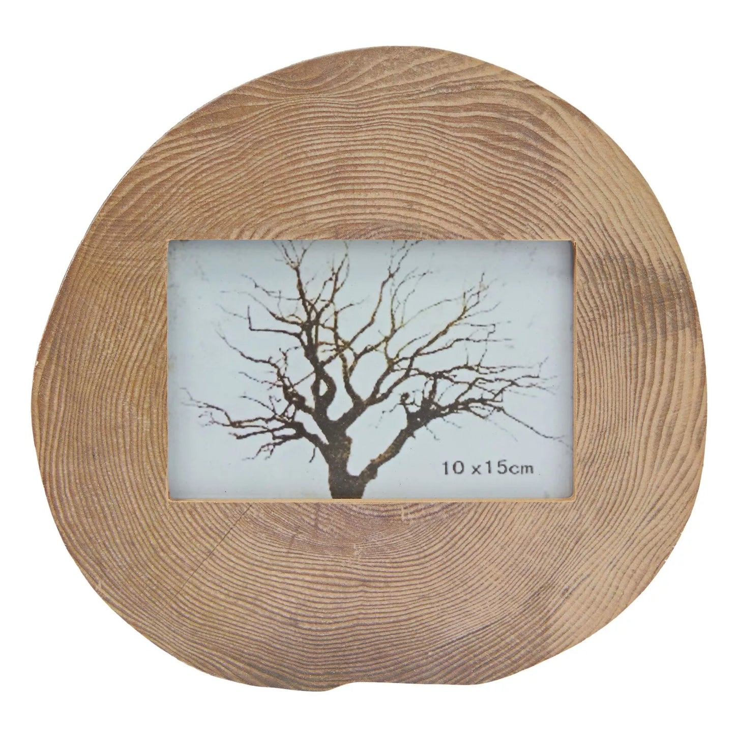 Wood Tree Trunk Picture Frame, 4x6-Inch