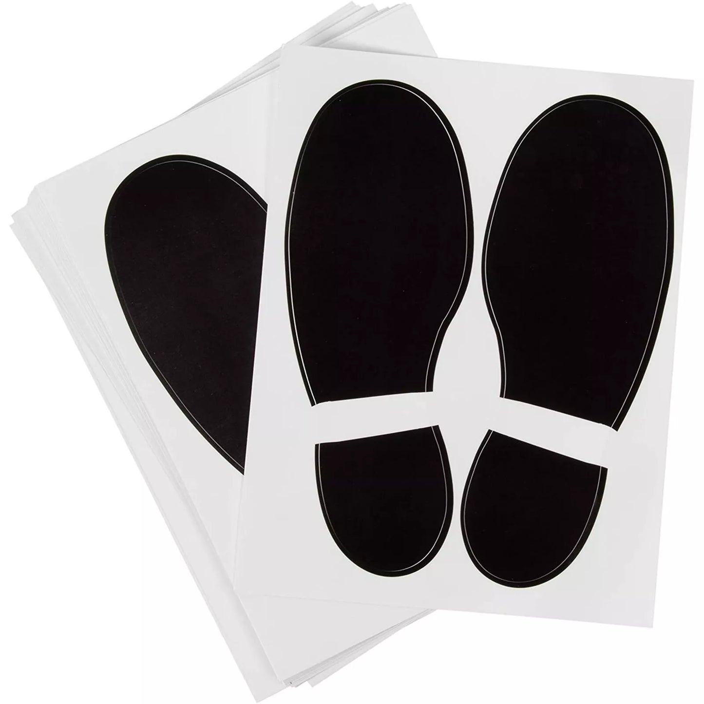 32 Pack Footprint Floor Decals, 7.1 x 2.6 Inches per Footprint